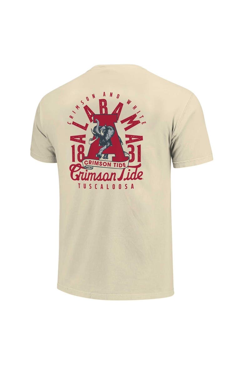 Men's Cream Alabama Crimson Tide Comfort Colors Mascot Overlay T-Shirt, Alternate, color, Cream