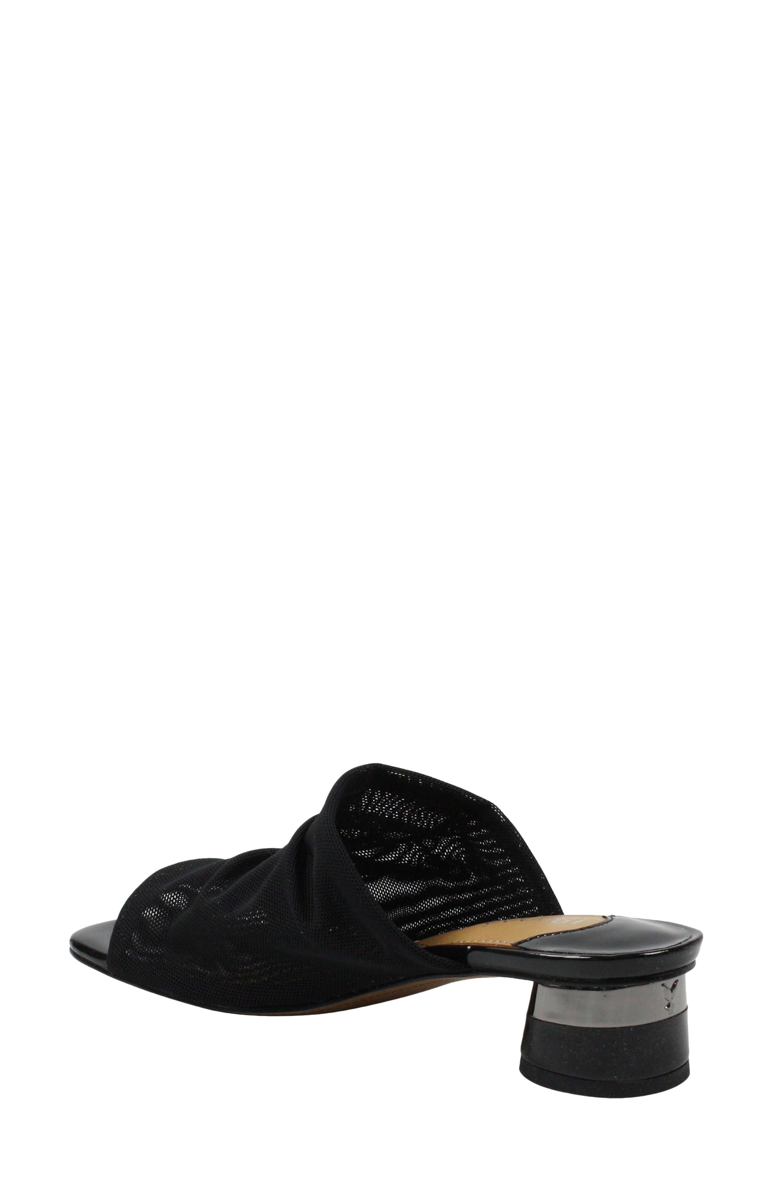 J. Reneé Banan Block Heel Sandal, Alternate, color, Black Stretch Fabric