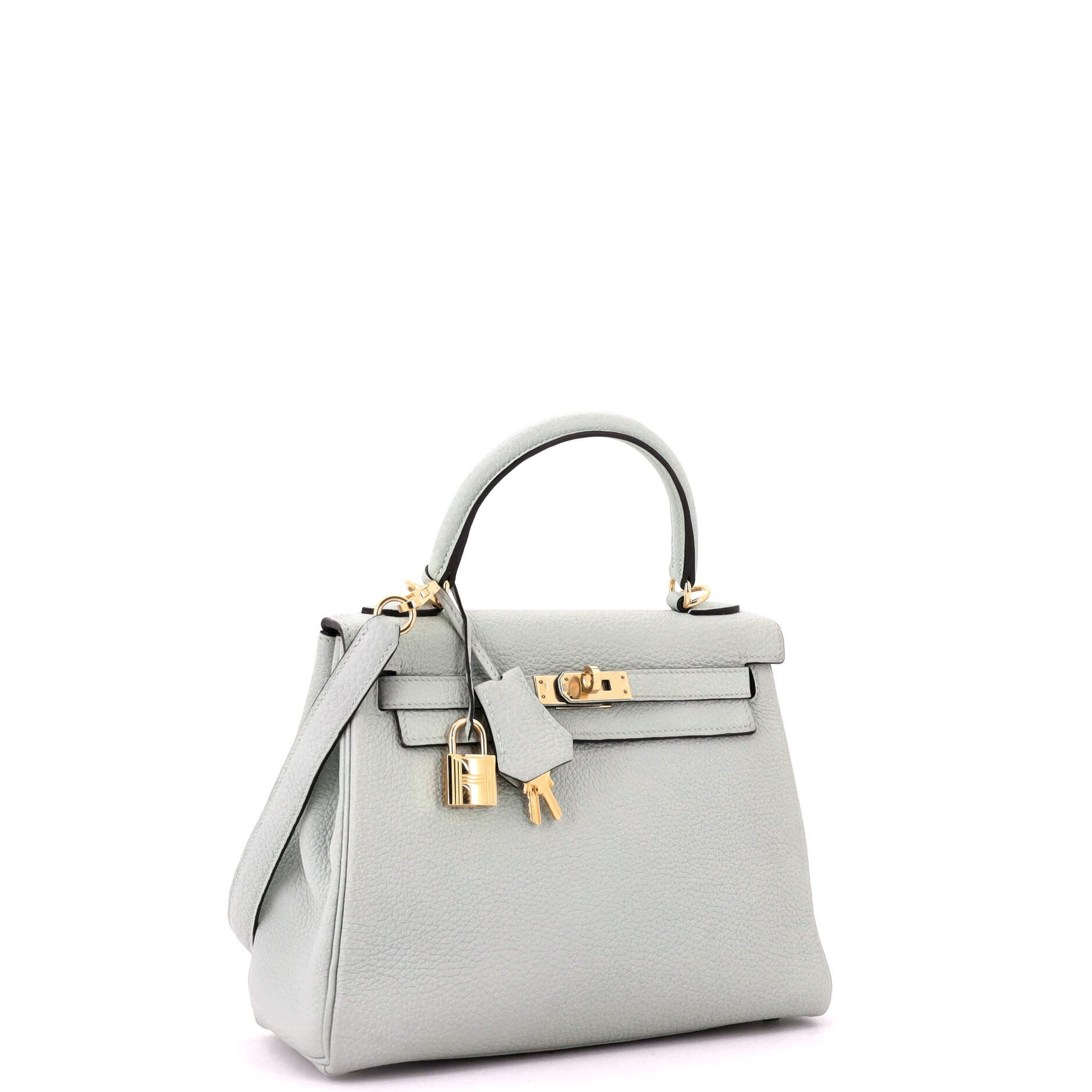 Pre-Owned Hermes Kelly Handbag Grey Togo with Gold Hardware 25, Alternate, color, 