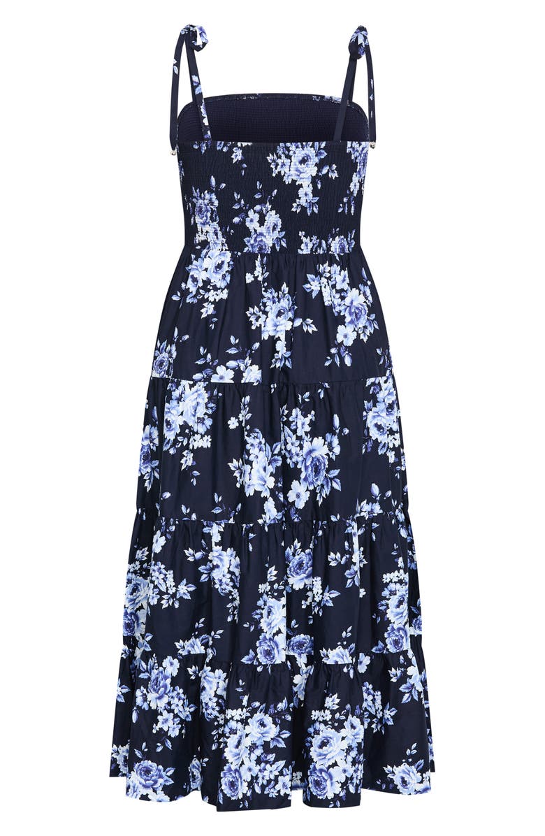 City Chic Marli Floral Print A-Line Dress, Alternate, color, 