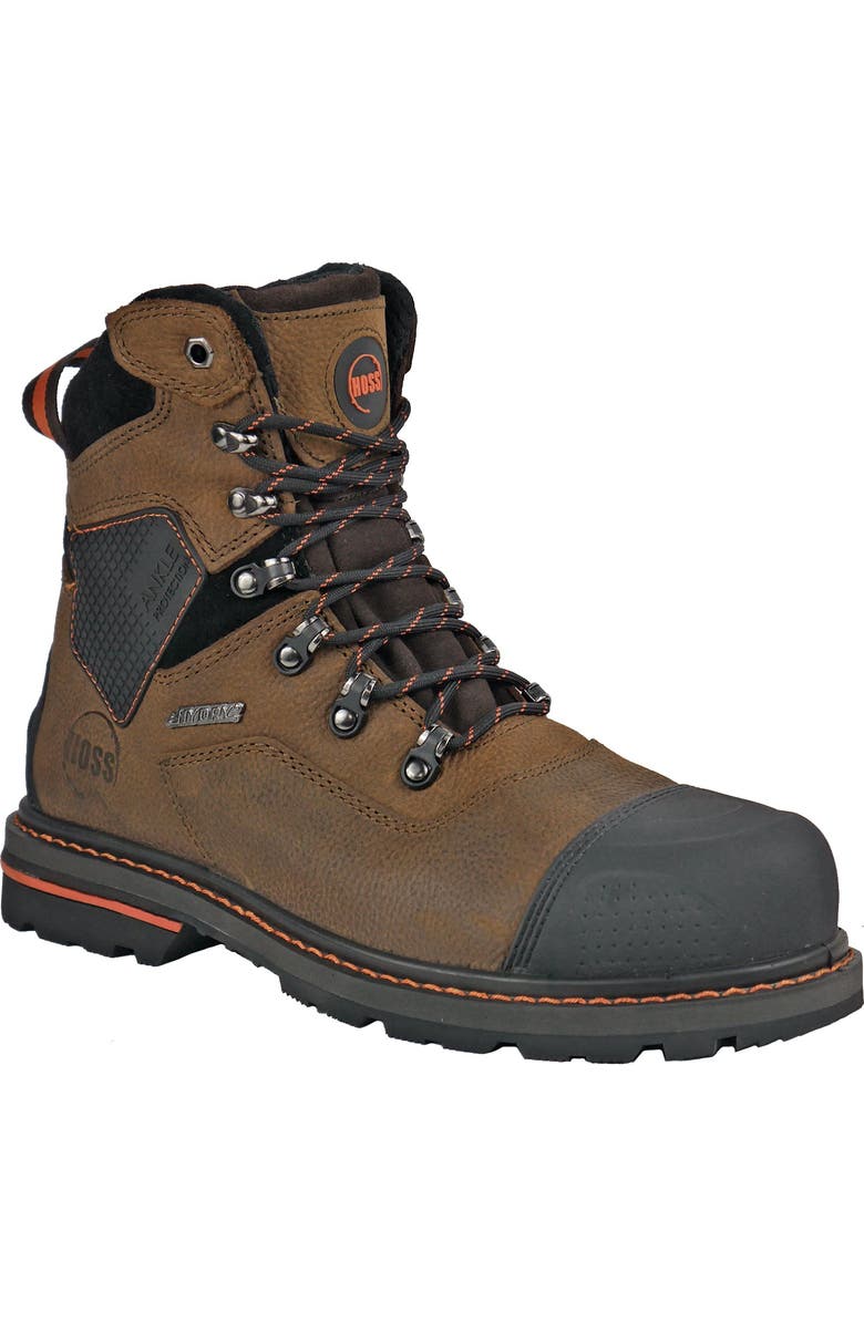 Hoss Boot Company HOSS Range 6 Inch Composite Toe Work Boot, Main, color, Brown