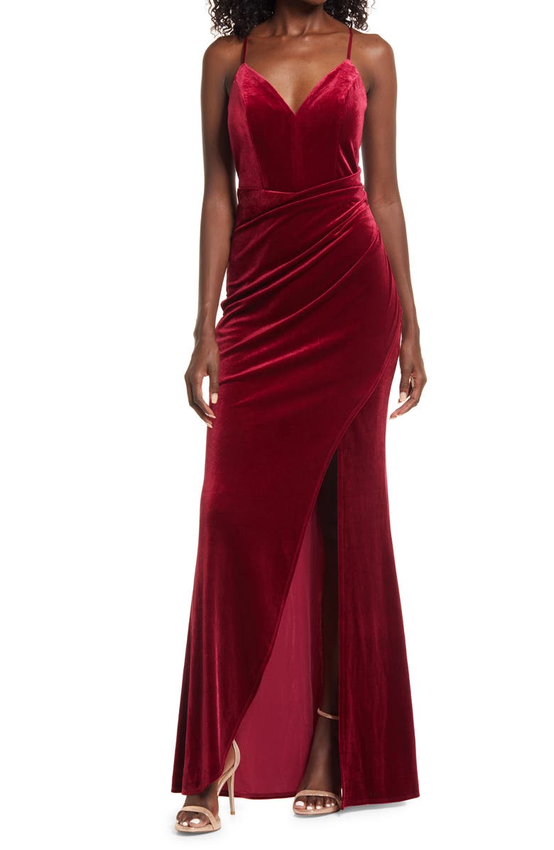LNL Velvet Gown, Main, color, 