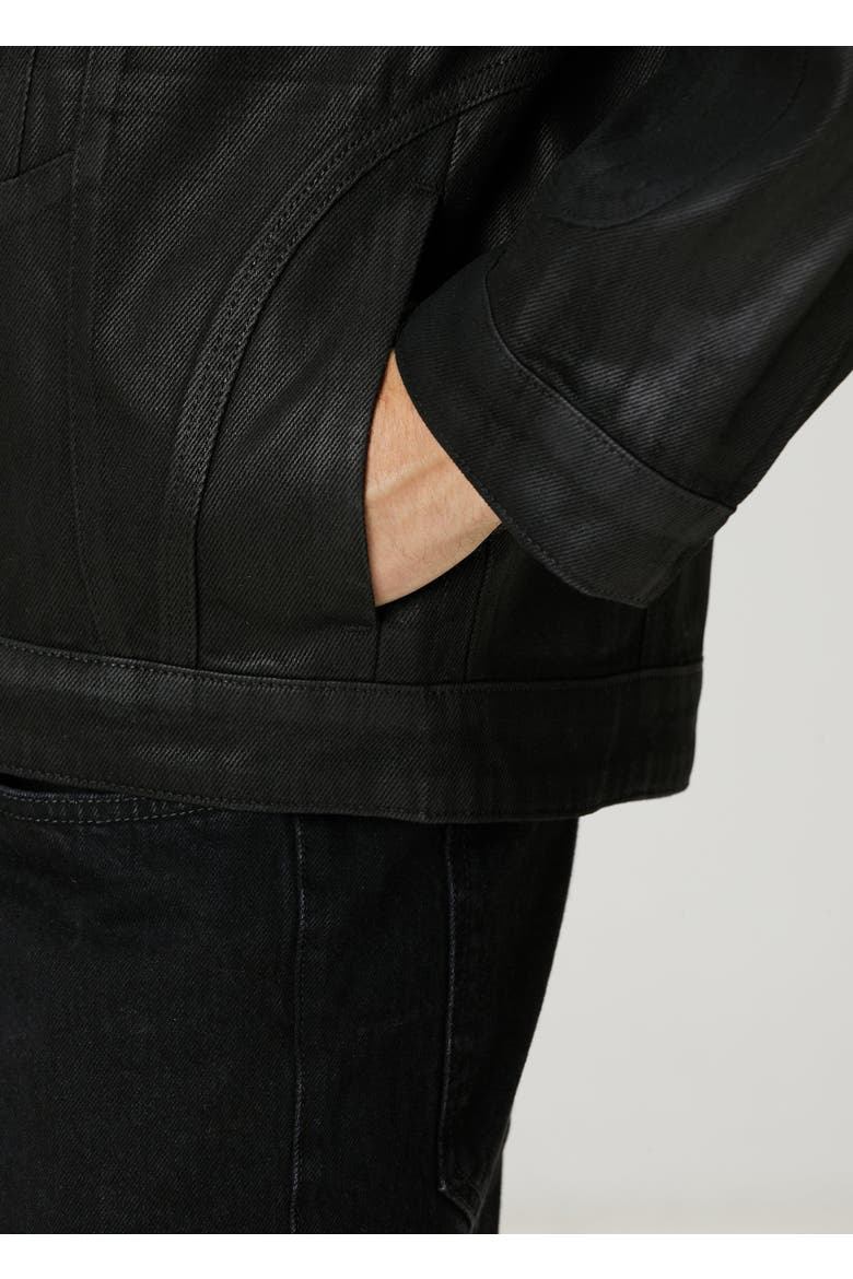 Faded Denim Jacket, Alternate, color, BLACK