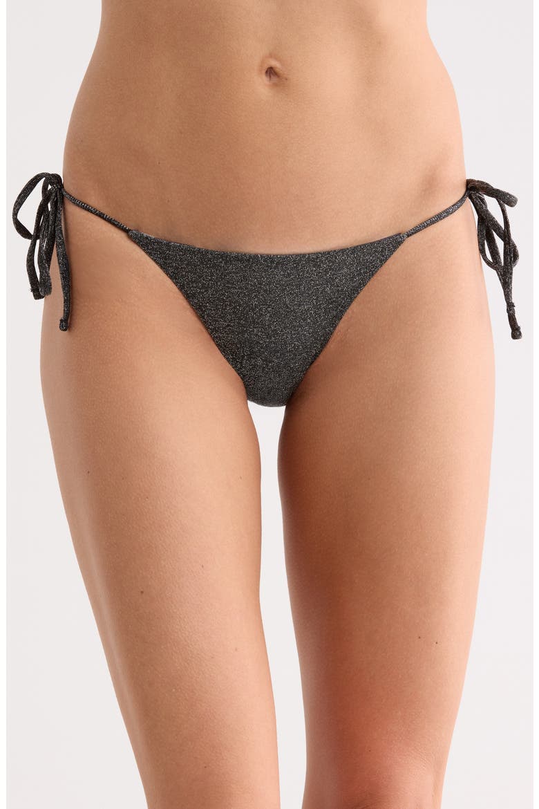 Sunning Side Tie Bikini Bottoms, Main, color, GRAY