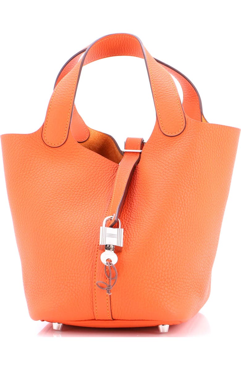 Pre-Owned Hermes Picotin Lock Bag Clemence PM, Main, color, Feu