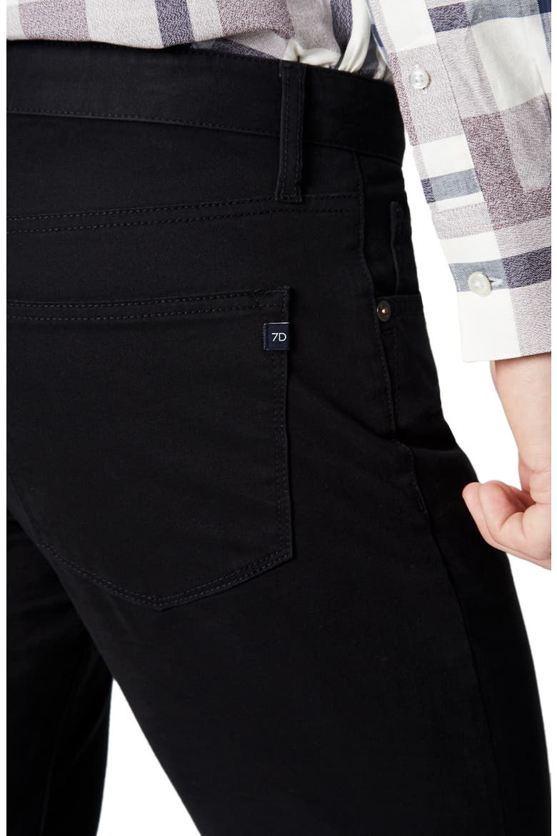 Clifton Slim Brushed Twill Slim Straight Leg Five-Pocket Pants, Alternate, color, BLACK