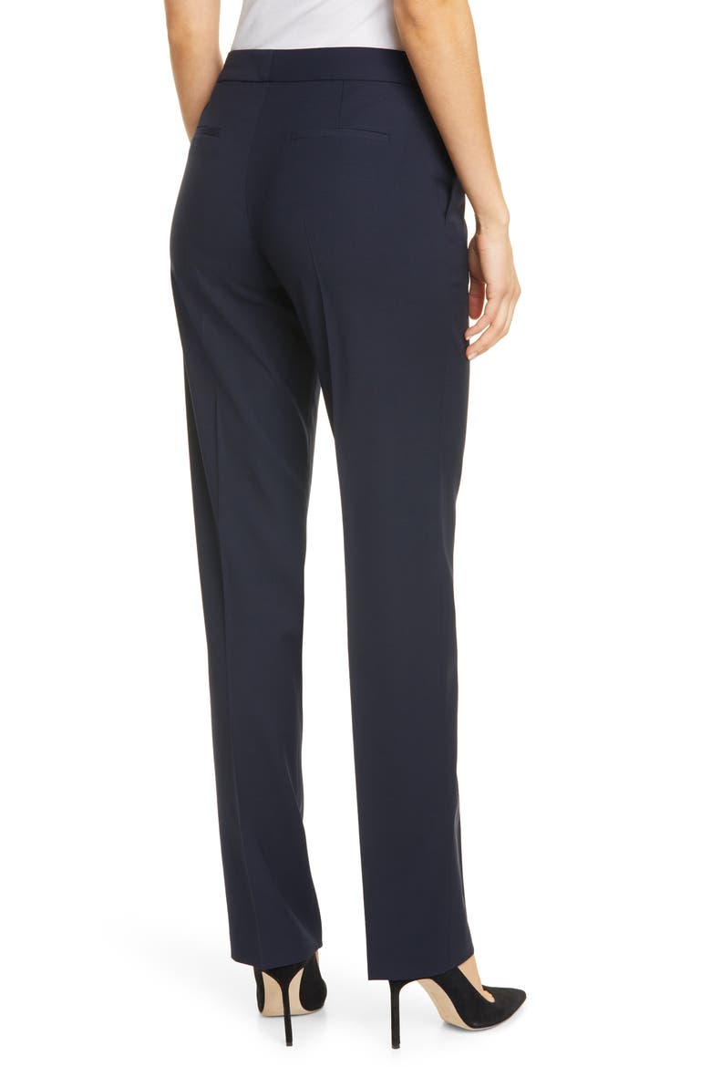 Tewah 1 Straight Leg Stretch Wool Pants, Alternate, color, MIDNIGHT