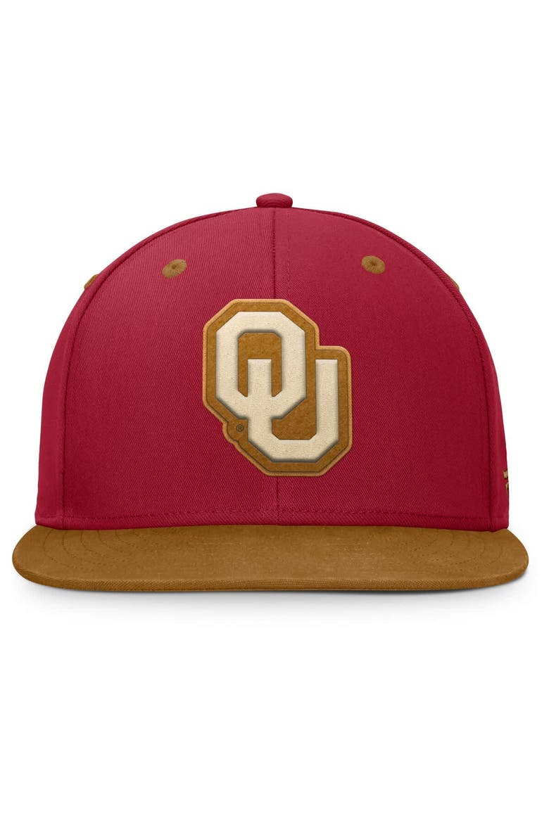 Men's Fanatics Crimson/Brown Oklahoma Sooners NoBo Fitted Hat, Alternate, color, Crimson