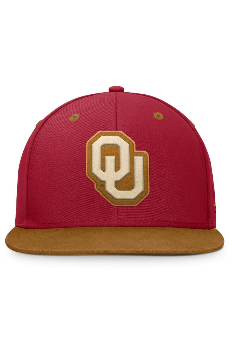 FANATICS Men's Fanatics Crimson/Brown Oklahoma Sooners NoBo Fitted Hat, Alternate, color, Crimson