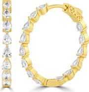 Sienna Vale Pear Cubic Zirconia Hoop Earrings