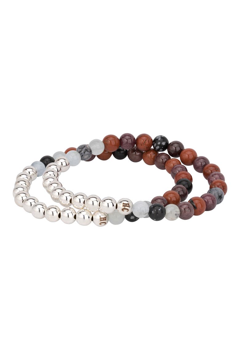 N82 Gut Health Set of 2 Healer's Bracelets, Alternate, color, SILVER