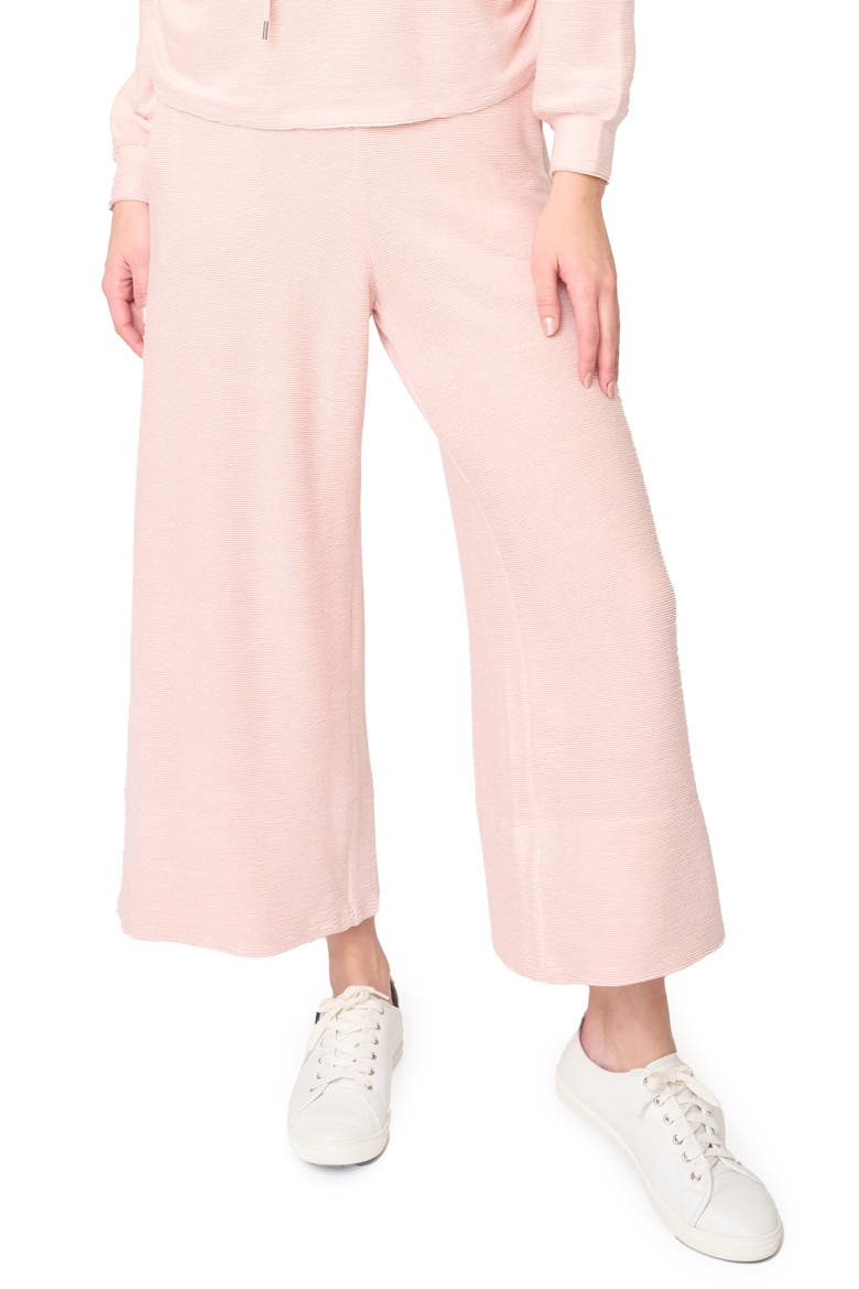 Low-Key Luxe Rib Crop Wide Leg Pants, Main, color, PINK WHIP