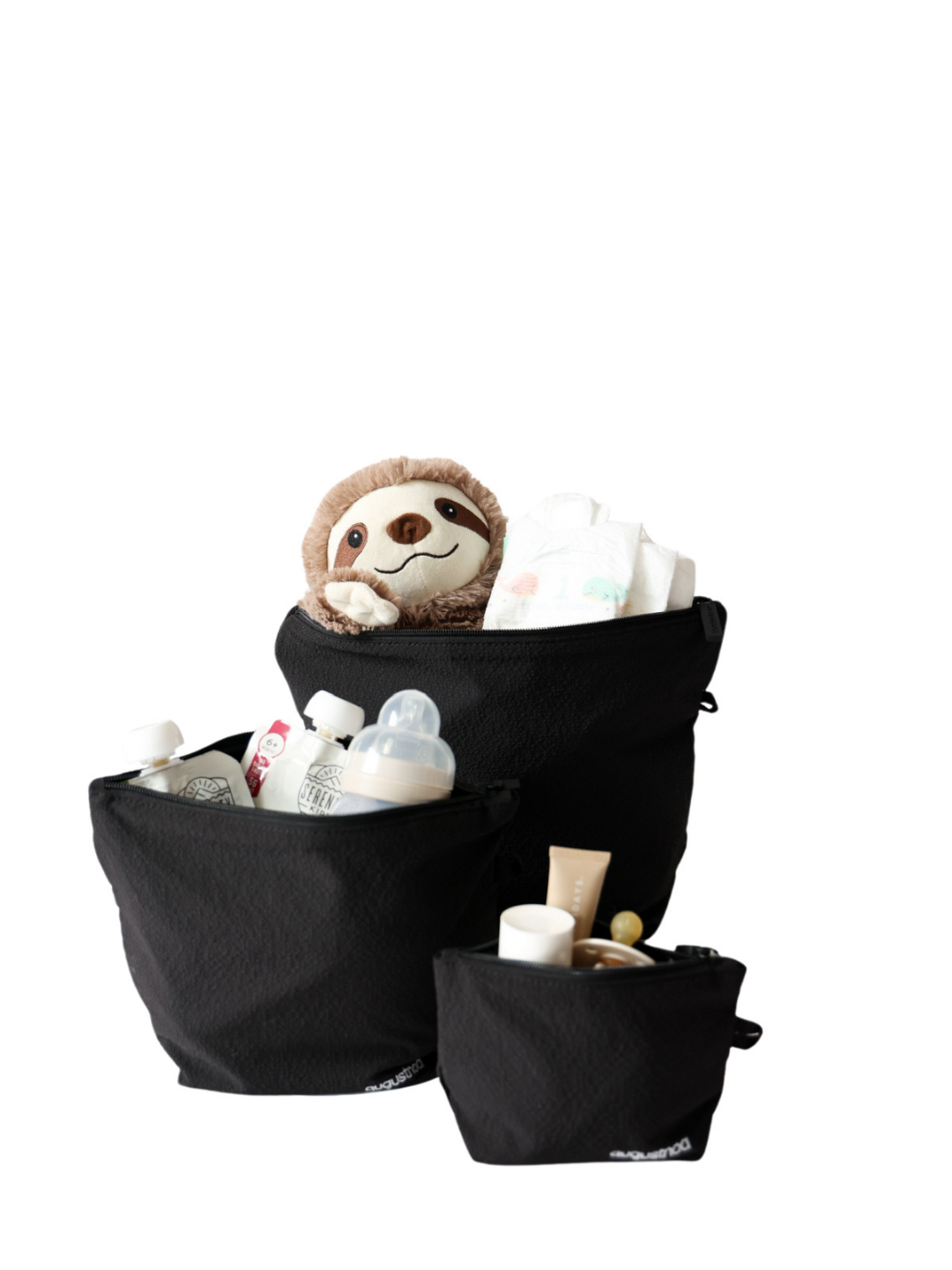 AUGUSTNOA Travel Pouch Set, Main, color, Black