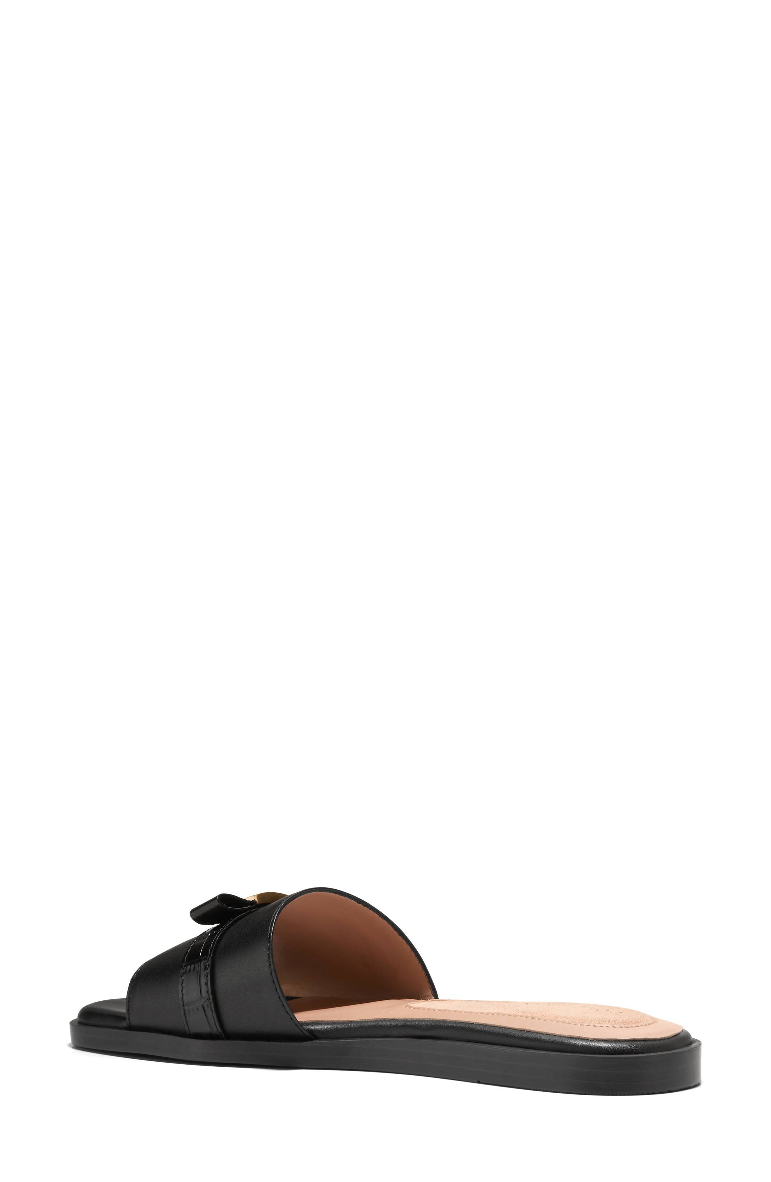 Cole Haan Go-To Emalia Slide Sandal, Alternate, color, Black/ Black Croc Print