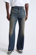 AMIRI MA Fit Embellished Stripe Wide Leg Jeans