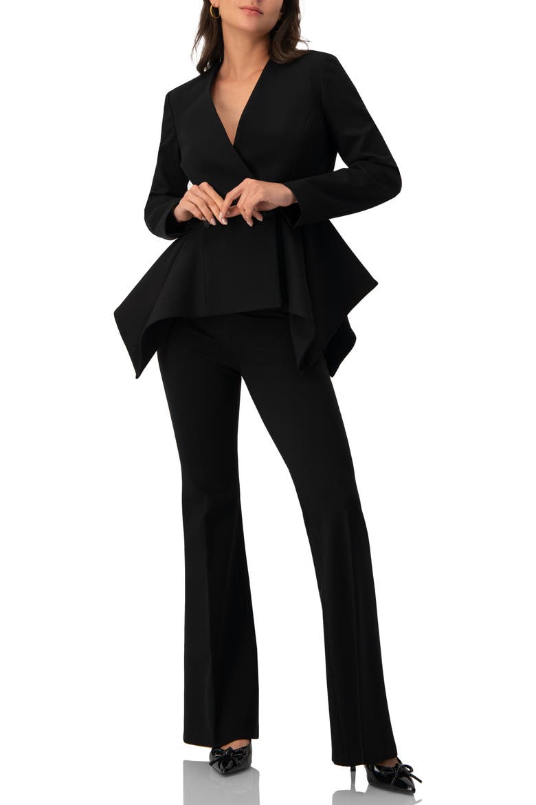 Semi-Flare Pants, Alternate, color, Black