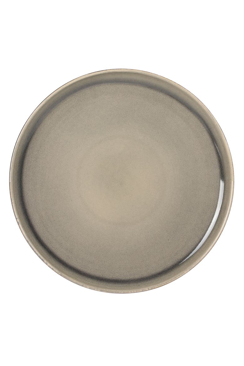 Sunveil Plates and Bowls Reactive Glaze Round Dishes Stoneware Ceramic Dinnerware Set, Alternate, color, Taupe