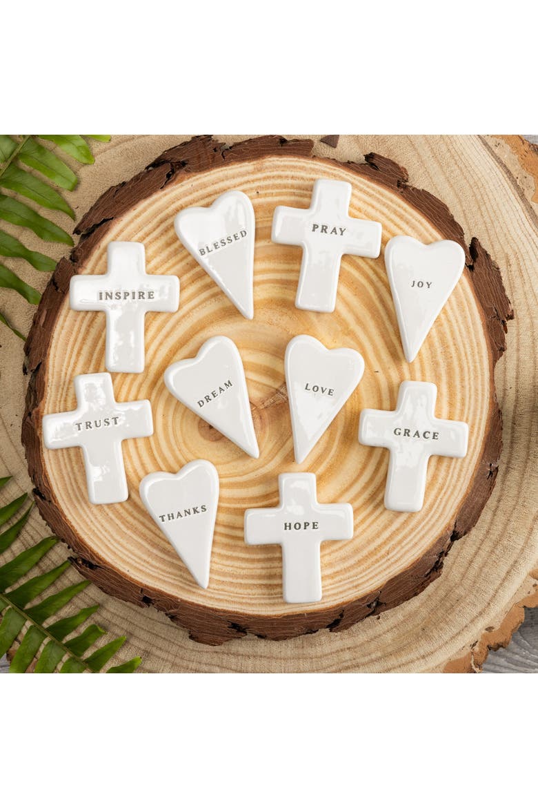 Dolomite Spring Encouraging Pocket Stones - Set of 20, Main, color, White