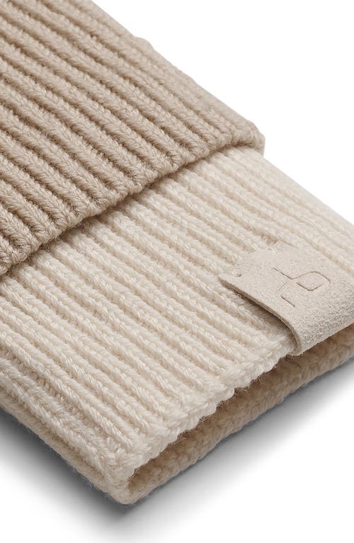Rag & Bone Blake Tonal Wool Blend Knit Gloves In Neutral