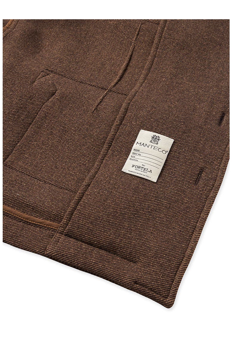 Carlo Sahariana Wool Jacket, Alternate, color, BROWN