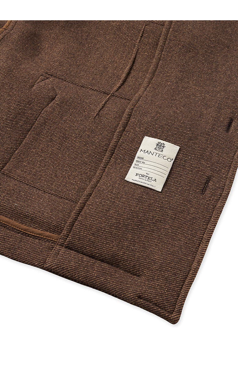 Fortela Carlo Sahariana Wool Jacket, Alternate, color, Brown