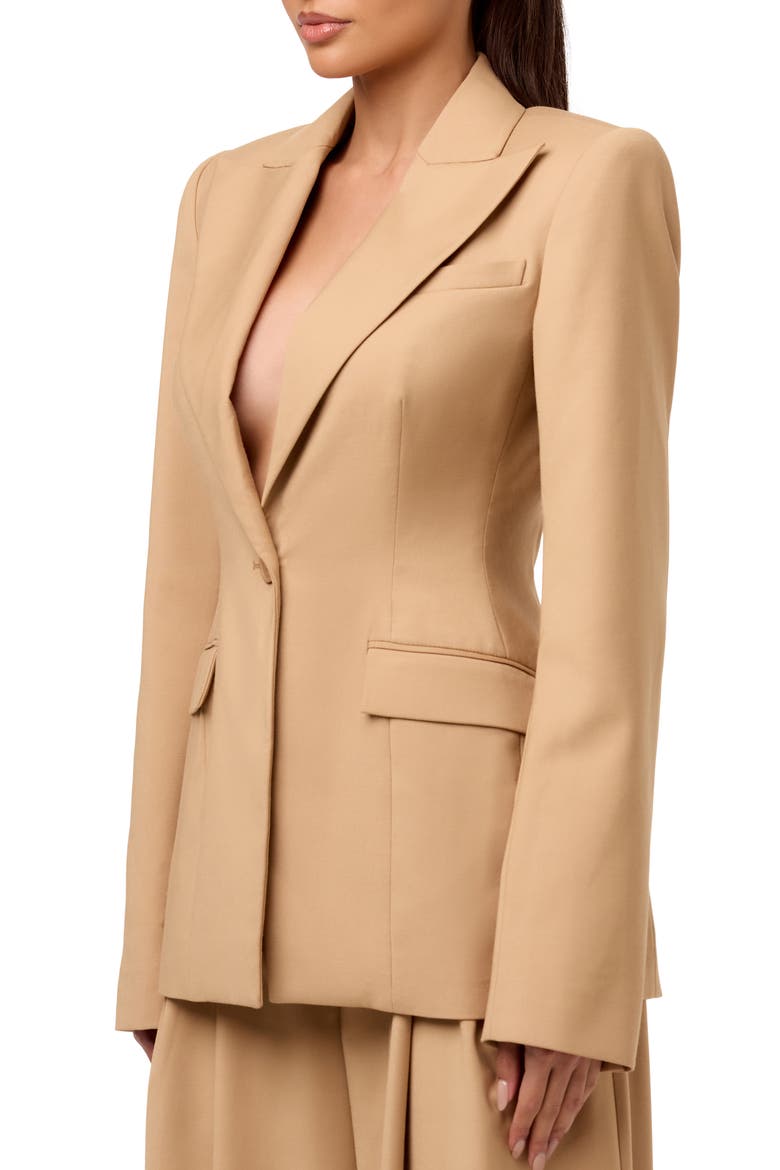 One-Button Blazer, Alternate, color, CAMEL