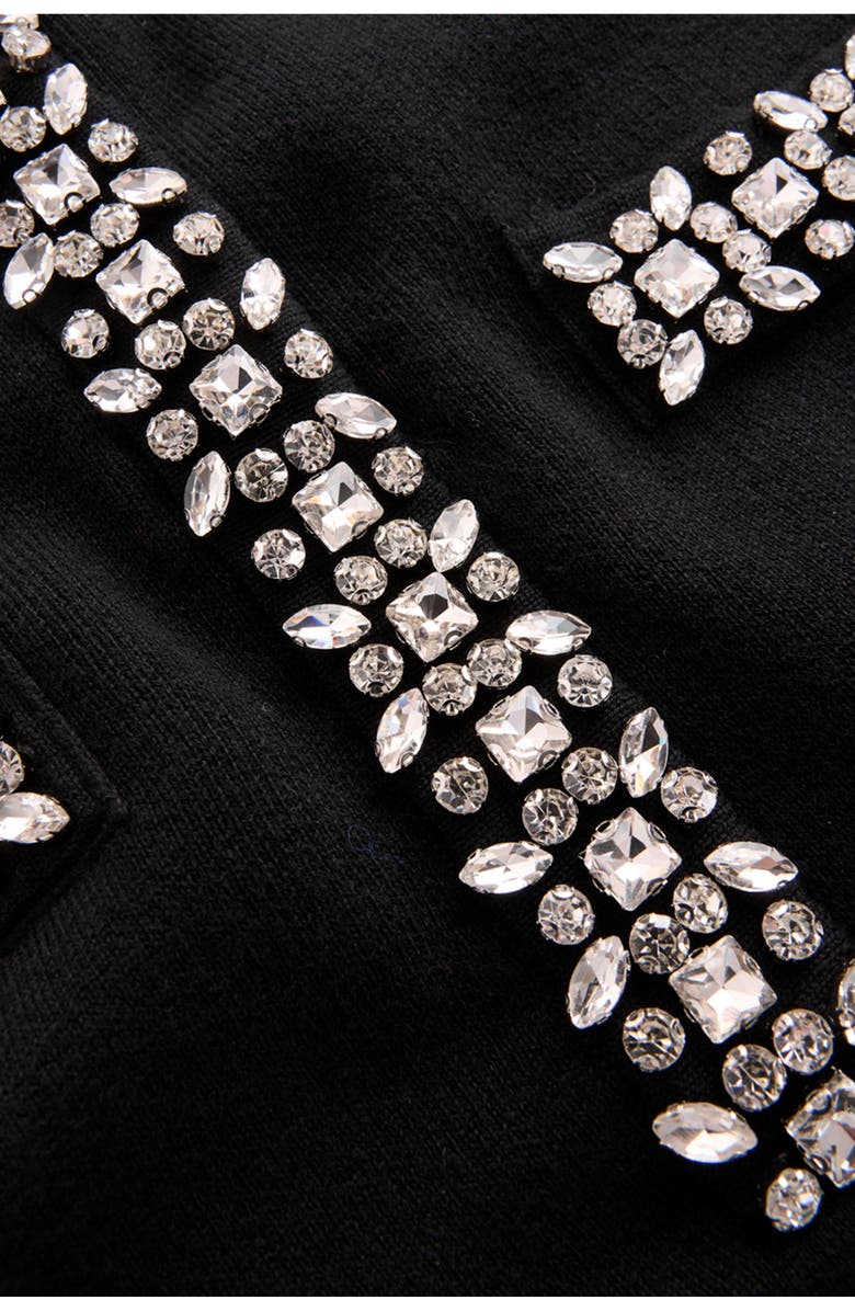 Boden Crystal Embellished Knit Shift Dress, Alternate, color, Black