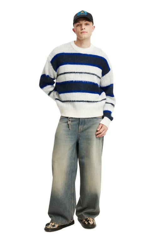 COTTON ON BOX FIT FUZZY CREW KNIT