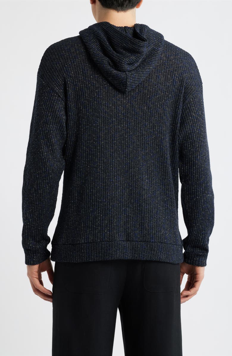 KROST Metallic Speckle Knit Cotton Blend Hoodie, Alternate, color, Black