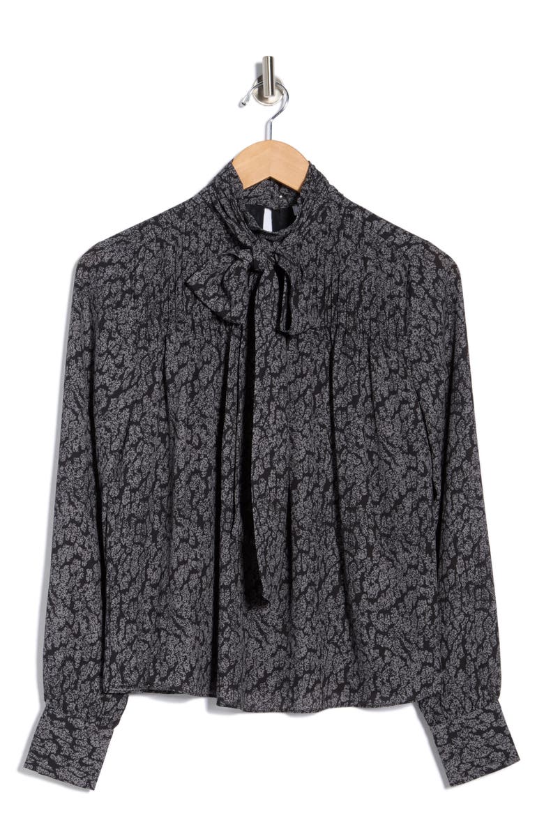 Derek Lam 10 Crosby Valentine Pussybow Top, Alternate, color, Grey Pebble