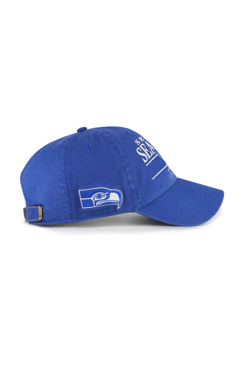 Men's '47 Royal Seattle Seahawks Throwback Graphic Clean Up Adjustable Hat, Alternate, color, Royal
