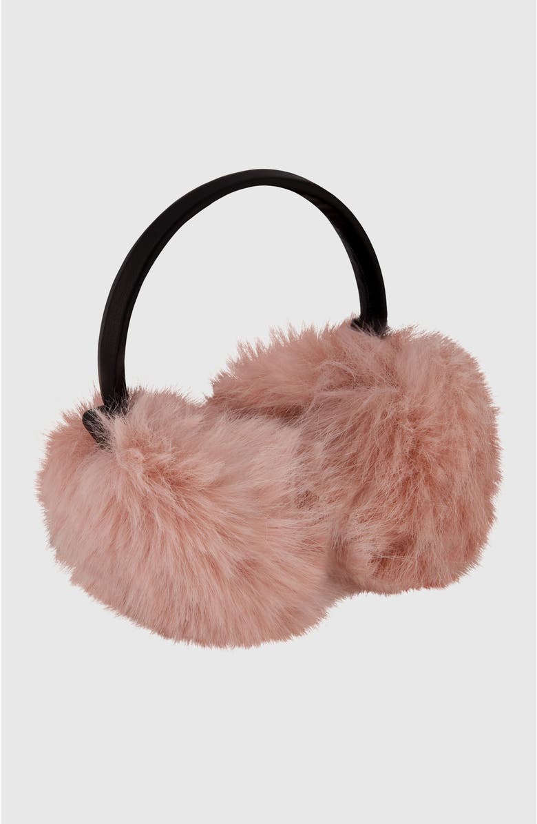 Lyla Grant Fur-Free Fox (Faux Fur) Earmuffs, Main, color, Light Pink