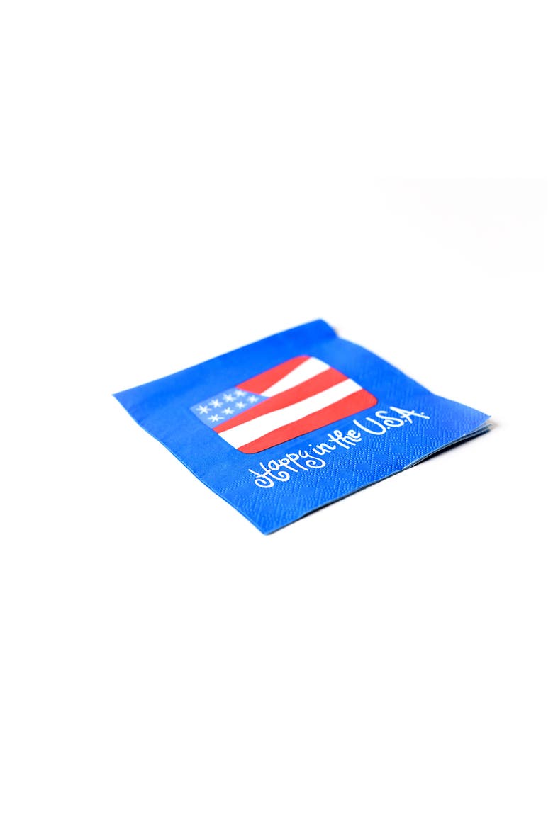 Flag Cocktail Napkins Set of 20, Alternate, color, Blue