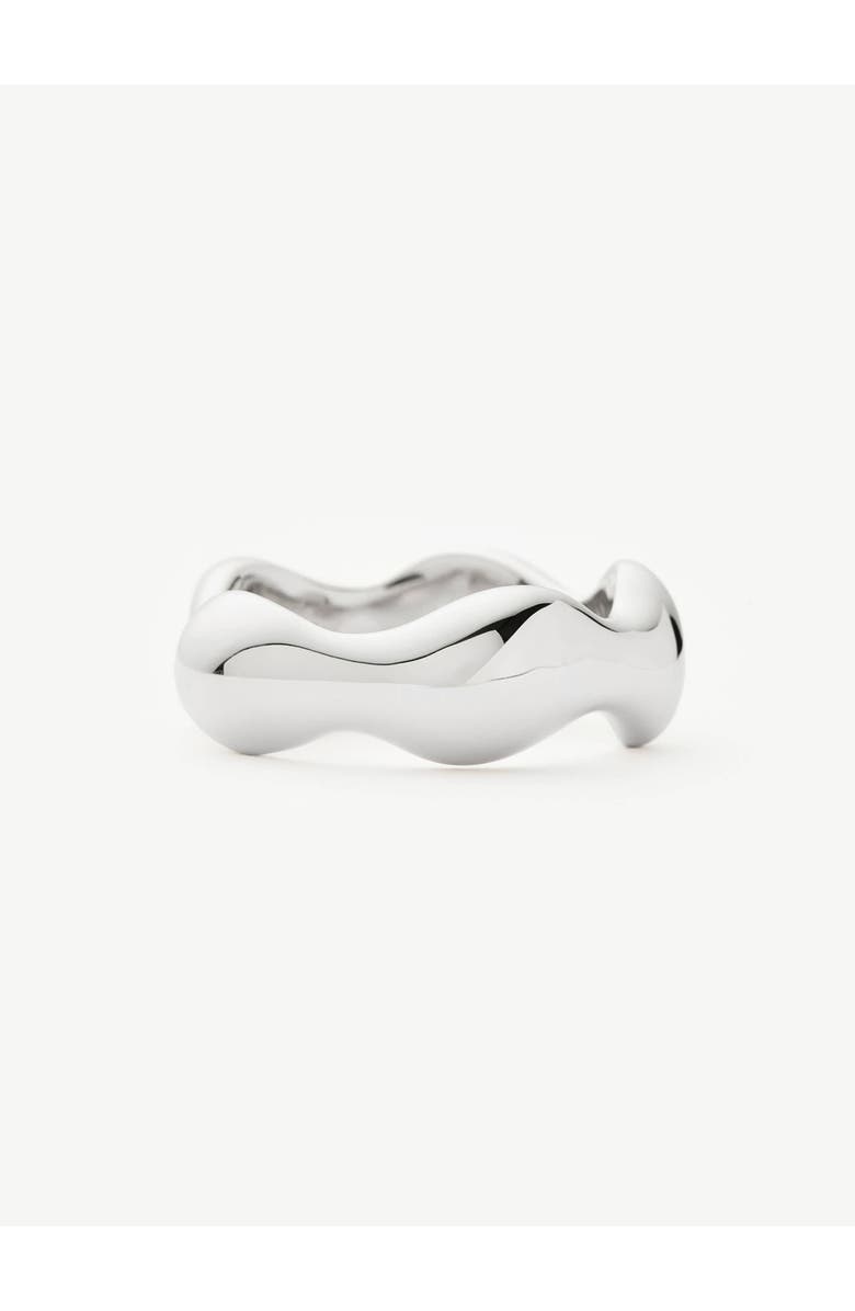 Missoma x Eny Lee Parker Puffy Stacking Ring, Alternate, color, Silver