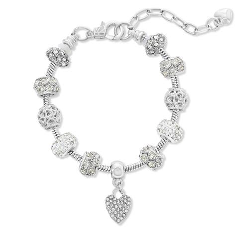 Crystal Hearts Charm Bracelet