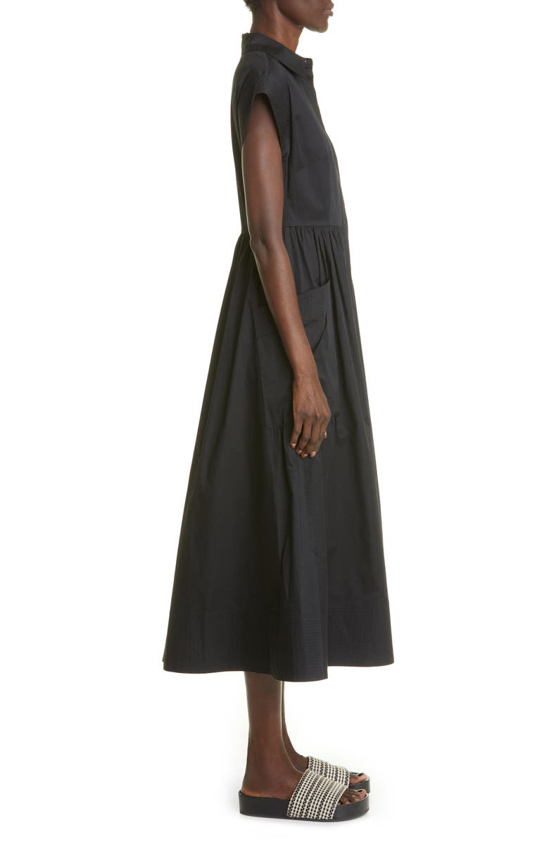 CO Cap Sleeve Cotton Poplin Midi Dress, Alternate, color,