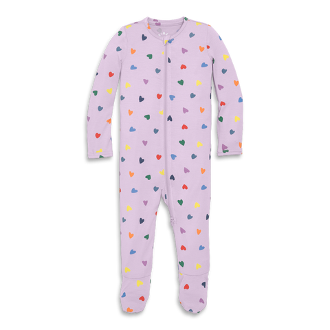 Baby Stretch Modal Zip Footie in Prints