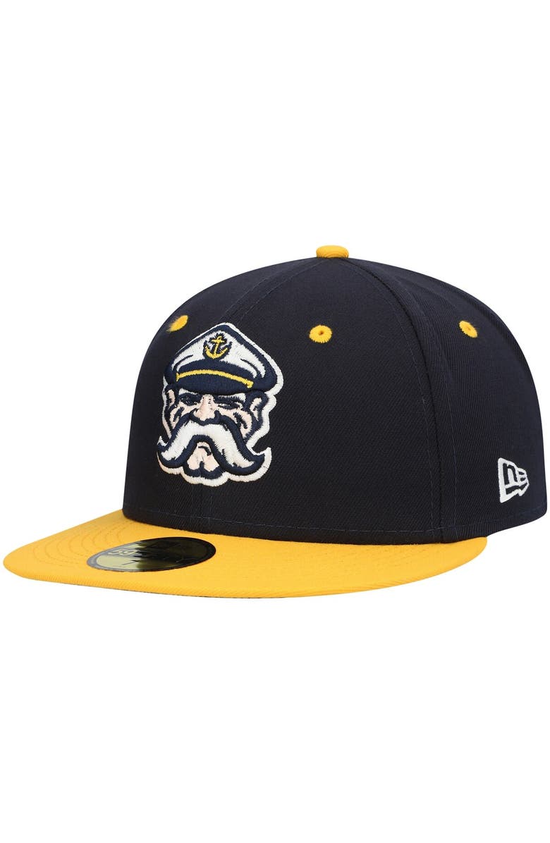 New Era Men's New Era Navy Lake County Captains Authentic Collection Team Alternate 59FIFTY Fitted Hat, Alternate, color, Navy