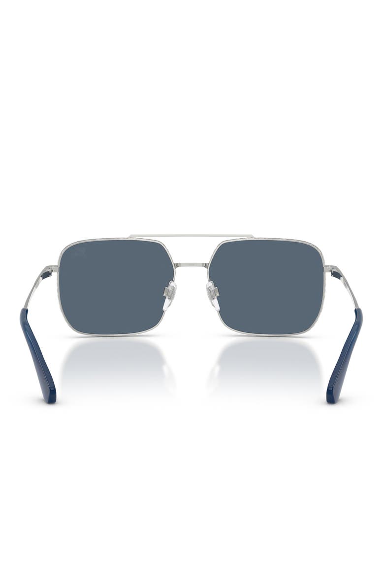 BE3179 57mm Polarized Pilot Sunglasses, Alternate, color, SILVER / BLUE POLAR