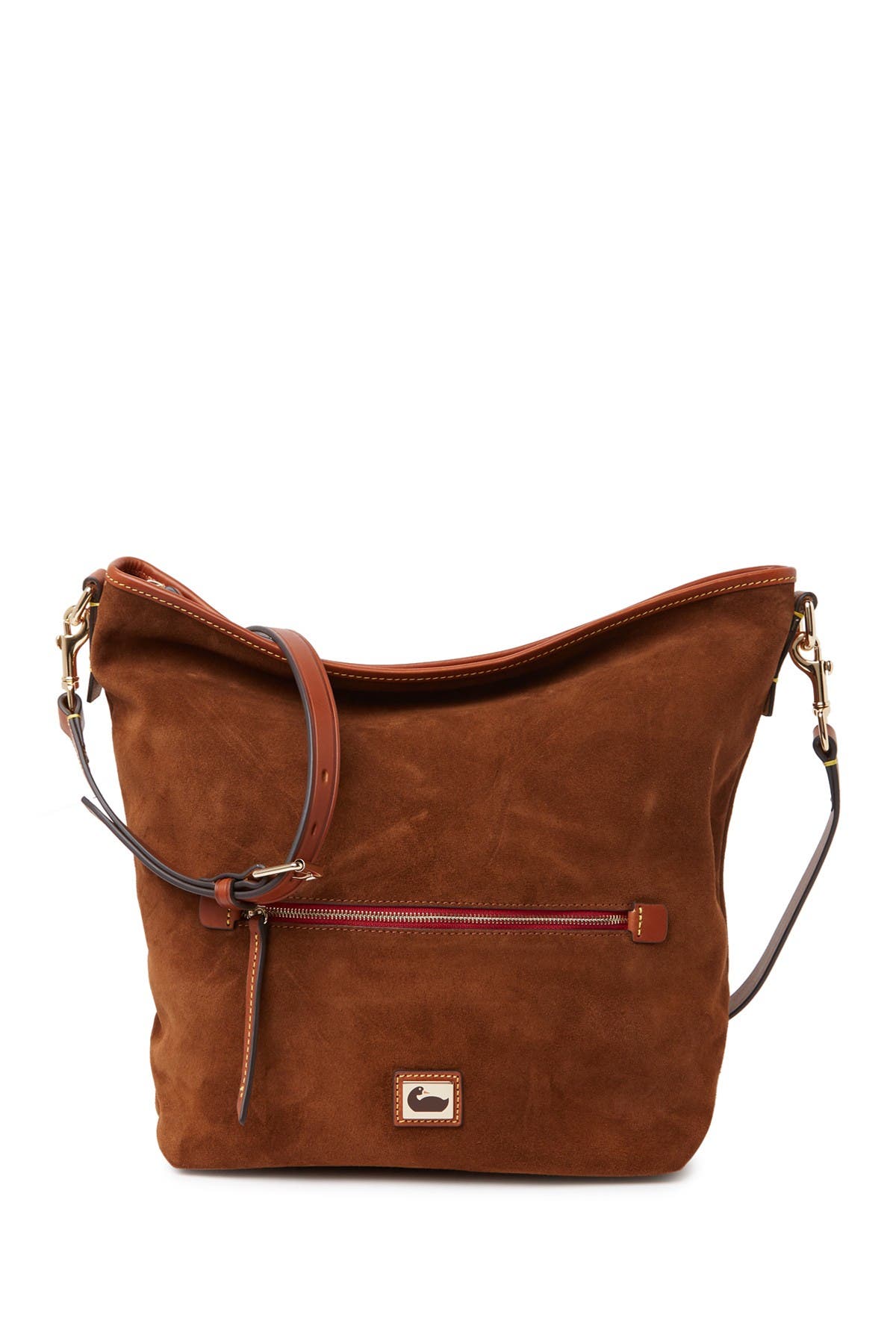 Dooney & Bourke Suede Hobo Crossbody Bag, Alternate, color, 
