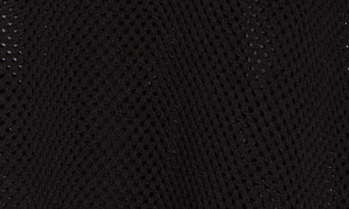 Adrianna Papell Mesh Openwork Sweater In Black