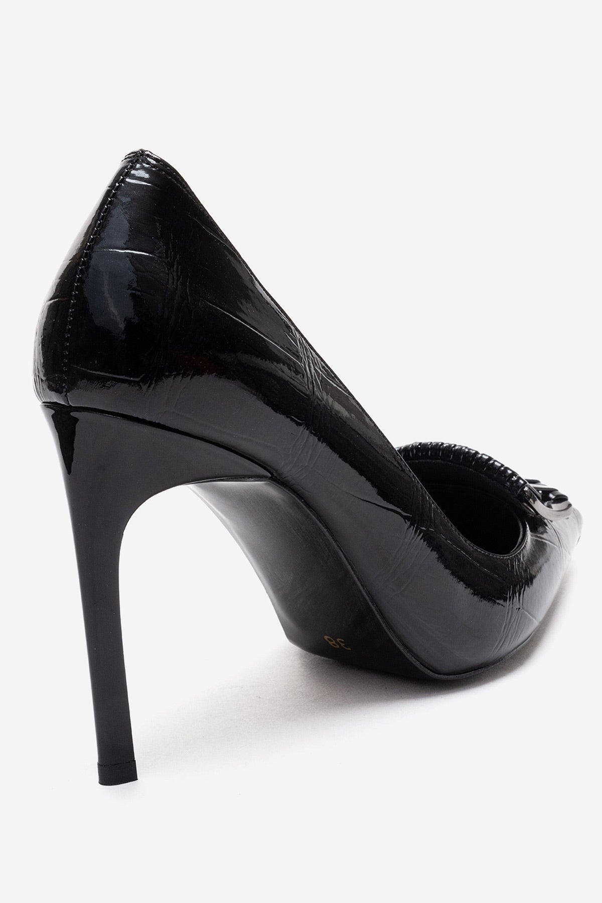 Prologue Shoes Guerni Stiletto Pump, Alternate, color, Black Print