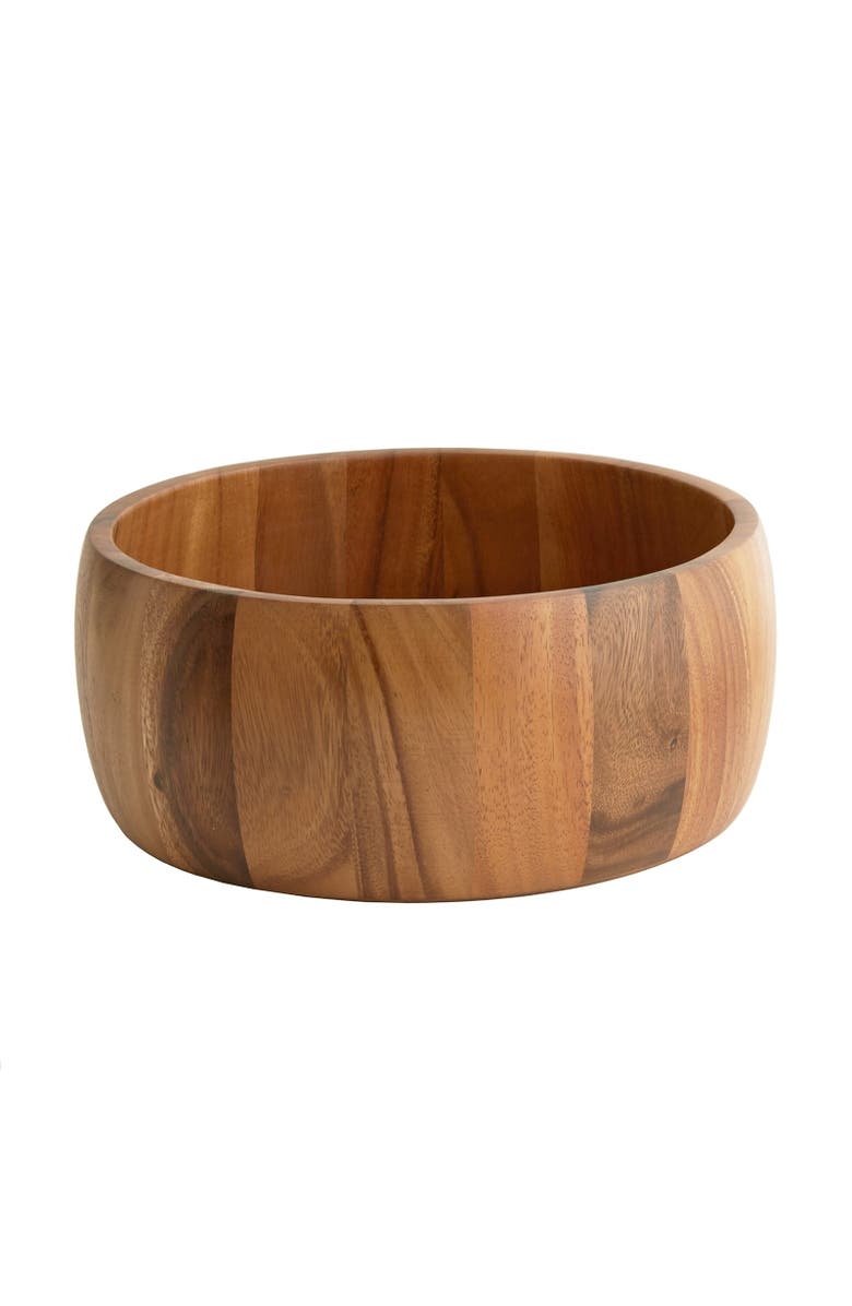 FRIELING Acacia Wood Calabash Bowl, Large 5-Inch x 12-Inch Diameter, Main, color, Brown