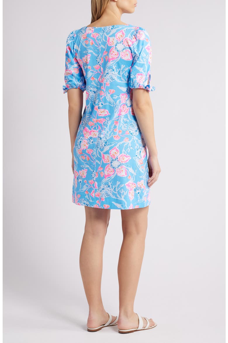 Easley Puff Sleeve Cotton Shift Dress, Alternate, color, MULTI BAHAMIAN RHAPSODY