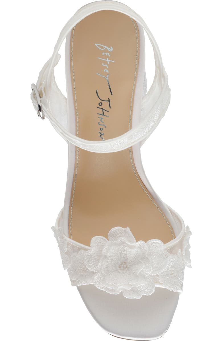 Betsey Johnson Blare Ankle Strap Pump, Alternate, color, Ivory