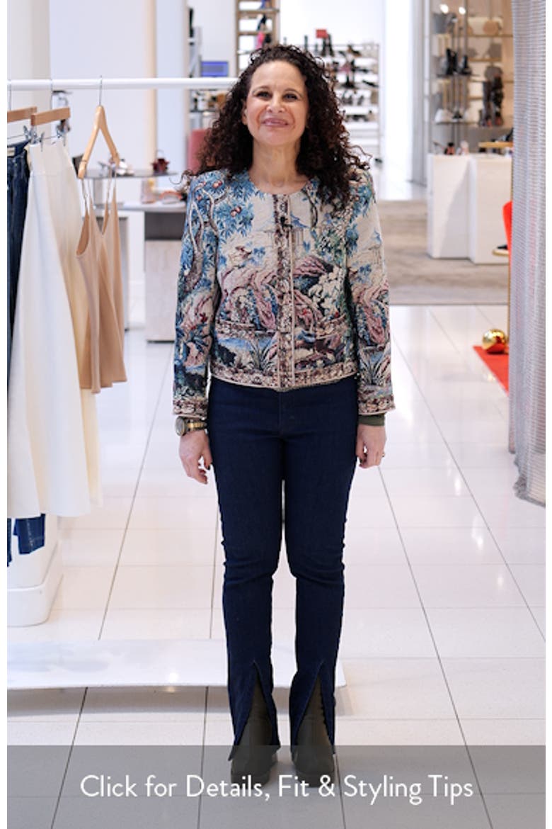 Lian Collarless Crop Cotton Blend Jacket video