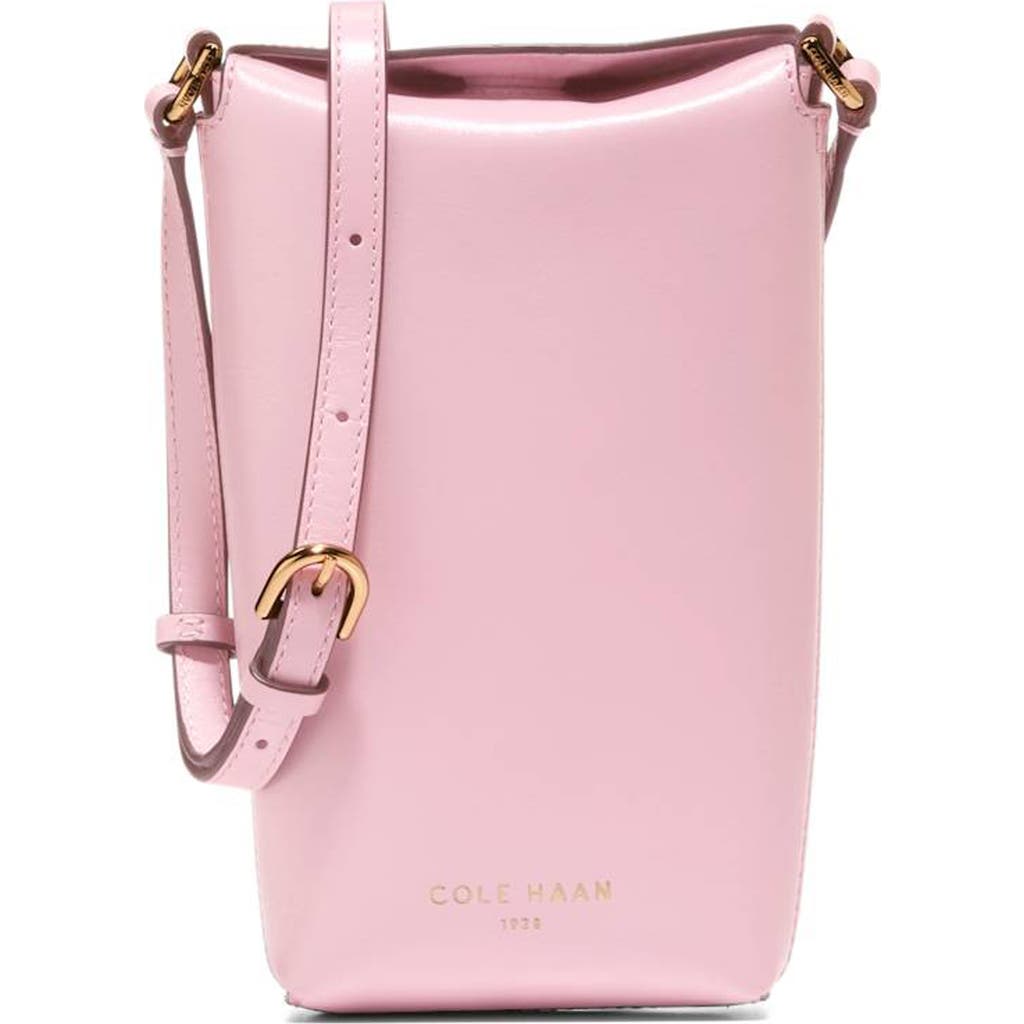Cole Haan Clarisse Leather Phone Crossbody Bag In Blue
