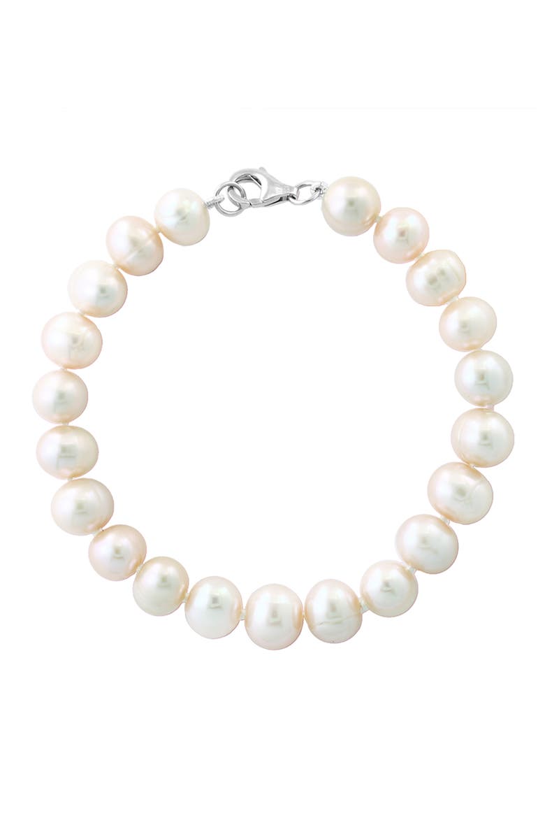 Sterling Silver 7mm Freshwater Pearl Bracelet, Main, color, WHITE