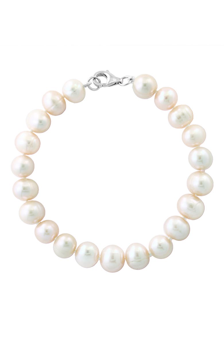 EFFY Sterling Silver 7mm Freshwater Pearl Bracelet, Main, color, White