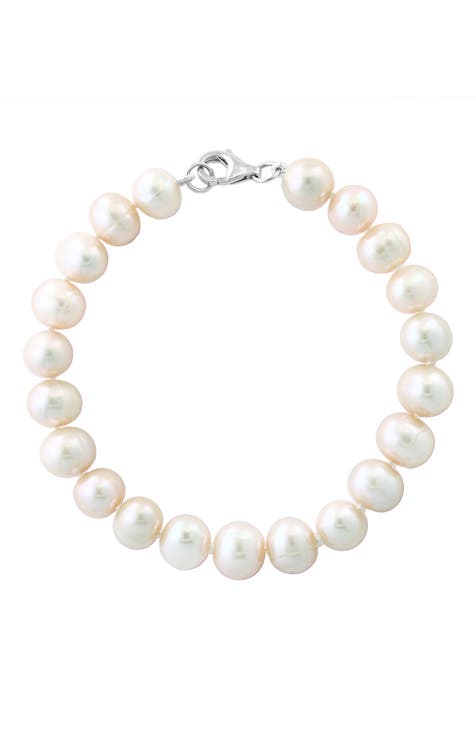 Sterling Silver 7mm Freshwater Pearl Bracelet